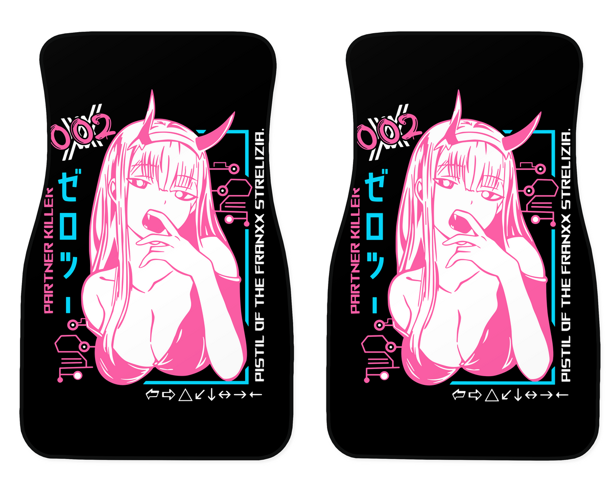 Pink Horned Pilot Car Mats