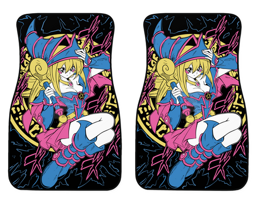 Blue Pink Anime Magician Girl Car Mats