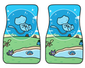 Bubble Cat Meadow Friends Car Mats