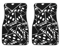 Black White Dice Pattern Car Mats